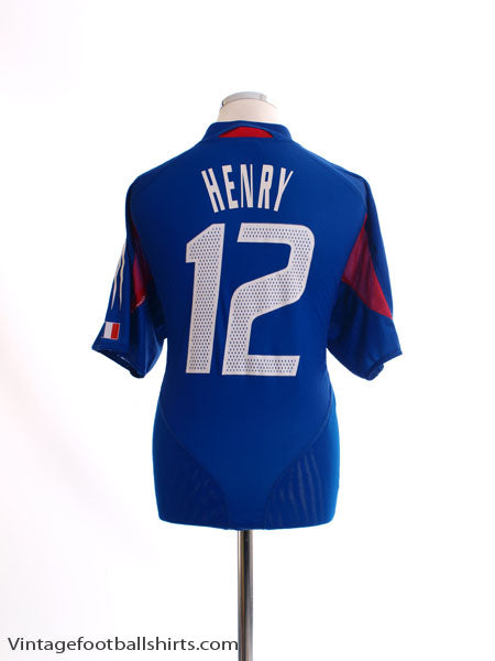 2004-06 France Home Shirt Henry #12 XL Football Shirt