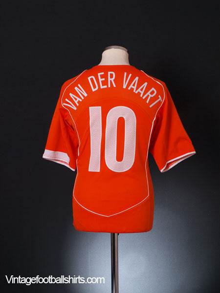 2004-06 Holland Home Shirt Van Der Vaart #10 L Football Shirt