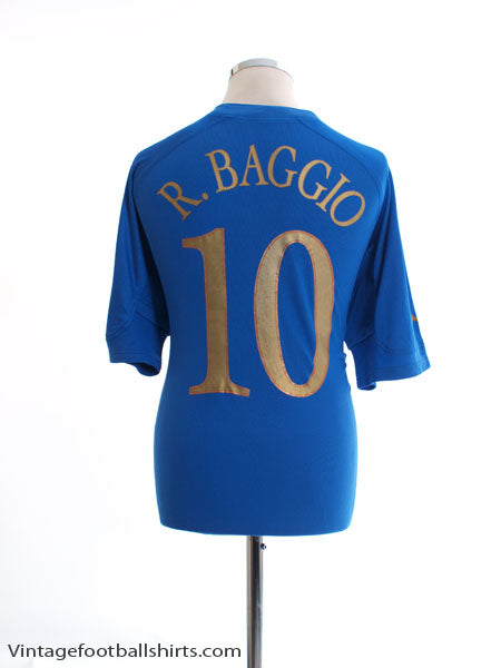 2004-06 Italy Home Shirt R.Baggio #10 XL Football Shirt