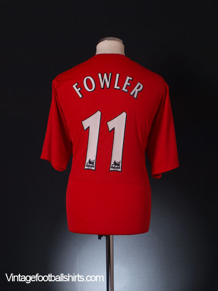 2004-06 Liverpool Home Shirt Fowler #11 XL Football Shirt