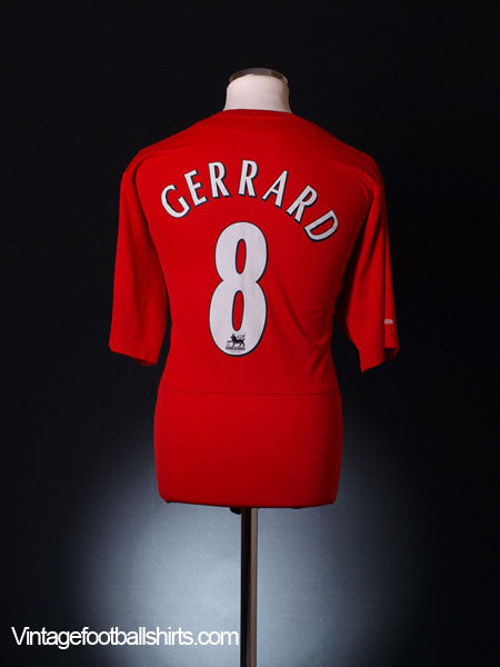 2004-06 Liverpool Home Shirt Gerrard #8 XS Football Shirt