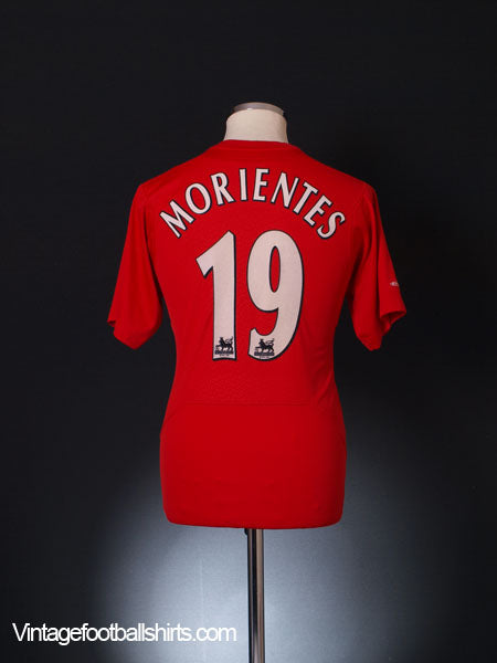 2004-06 Liverpool Home Shirt Morientes #19 S Football Shirt