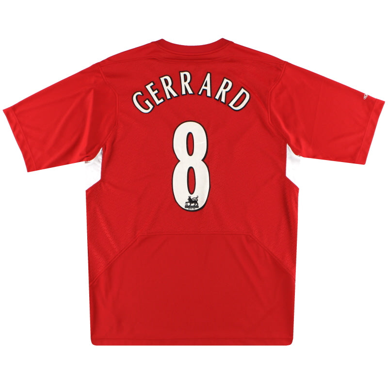 2004-06 Liverpool Reebok Home Shirt Gerrard #8 M Football Shirt