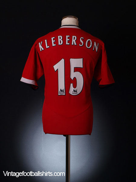 2004-06 Manchester United Home Shirt Kleberson #15 L Football Shirt