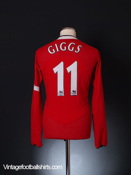 2004-06 Manchester United Home Shirt Giggs #11 L/S M Football Shirt