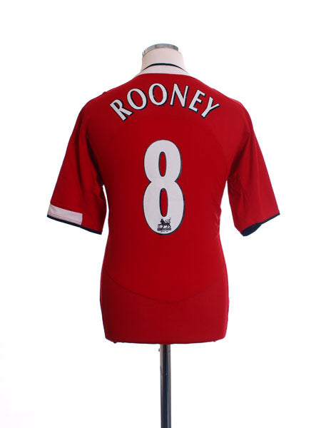 2004-06 Manchester United Home Shirt Rooney #8 M.Boys Football Shirt