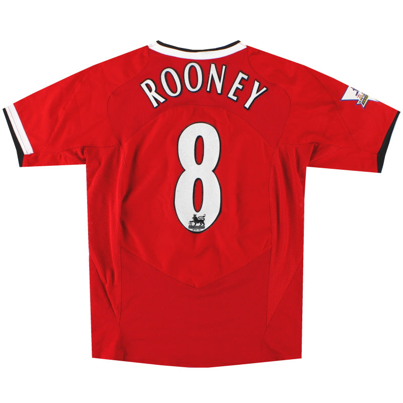 2004-06 Manchester United Nike Home Shirt Rooney #8 S Football Shirt