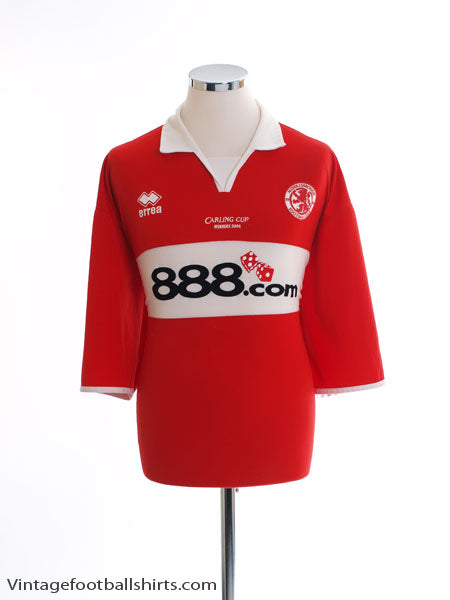 2004 Middlesbrough 'Carling Cup Winners 2004' Home Shirt XXXL Football Shirt