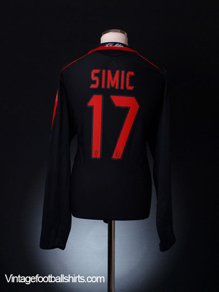2005-06 AC Milan Match Issue Third Shirt Simic #17 L/S XL Football Shirt