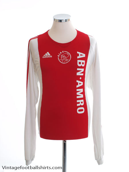 2005-06 Ajax Home Shirt L/S L Football Shirt