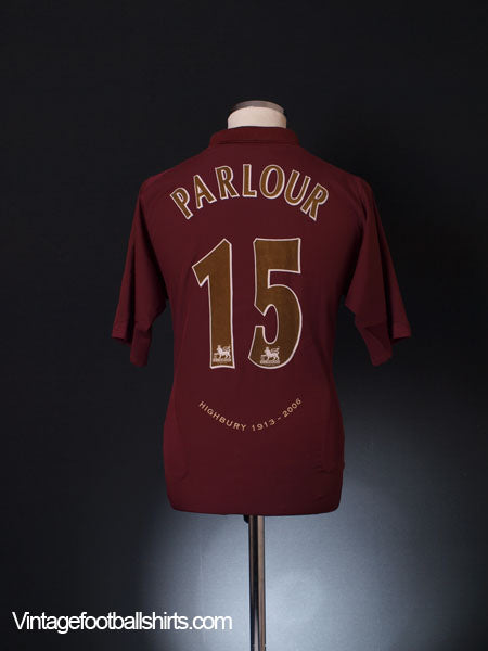 2005-06 Arsenal Commemorative Highbury Home Shirt Parlour #15 *Mint* M Football Shirt