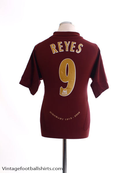 2005-06 Arsenal Highbury Home Shirt Reyes #9 XL Football Shirt
