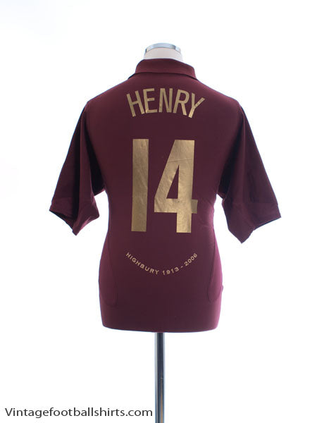 2005-06 Arsenal Highbury CL Home Shirt Henry #14 M Football Shirt