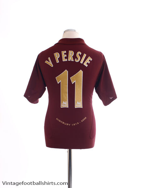 2005-06 Arsenal Highbury Home Shirt v Persie #11 M Football Shirt