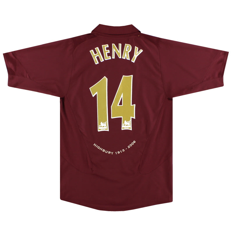 2005-06 Arsenal Highbury Home Shirt Henry #14 M Football Shirt