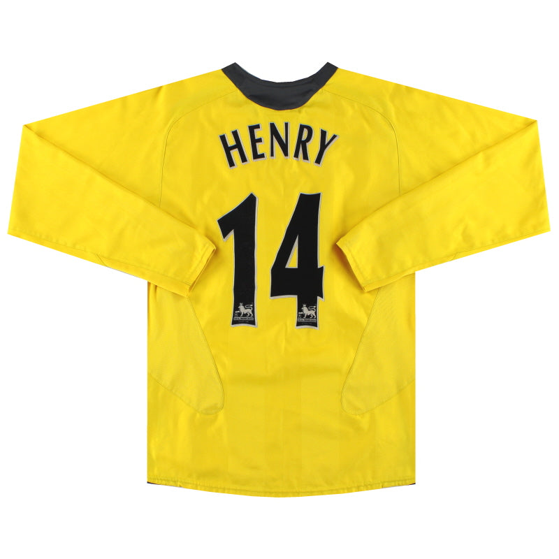 2005-06 Arsenal Nike Away Shirt Henry #14 L/S M Football Shirt