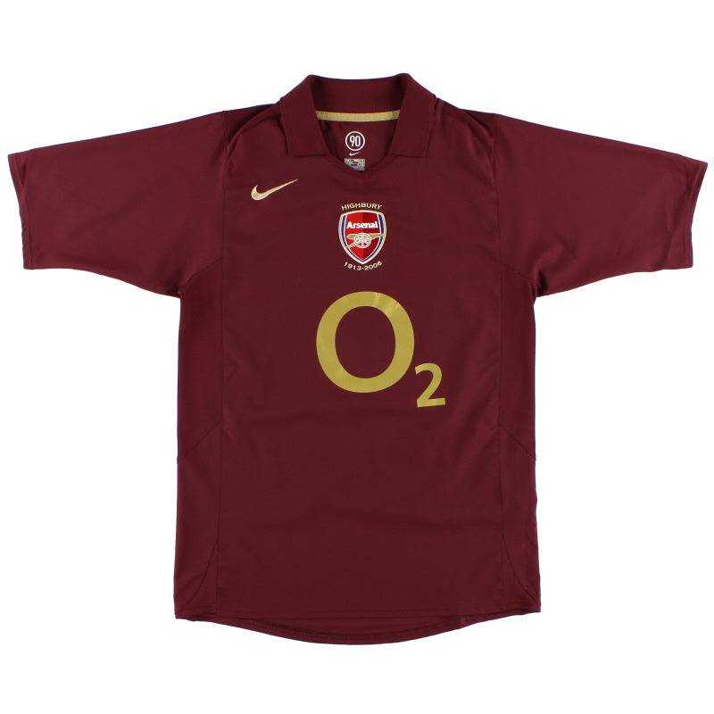 2005-06 Arsenal Nike Commemorative Highbury Home Shirt M Football Shirt