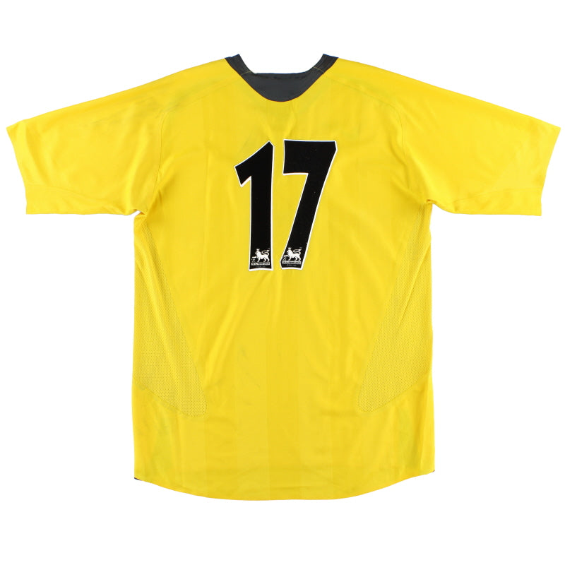 2005-06 Arsenal Reserves Match Issue Away Shirt #17 XL Football Shirt