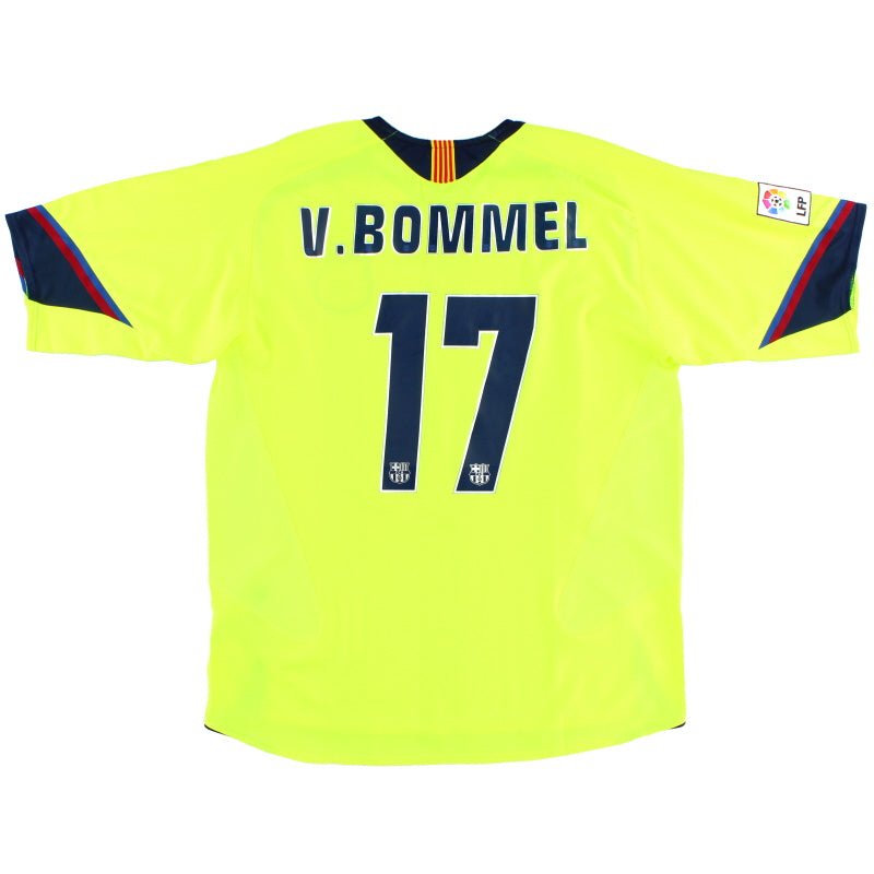 2005-06 Barcelona Away Shirt V.Bommel #17 *As New* XL Football Shirt
