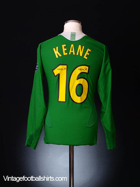 2005-06 Celtic Away Shirt Keane #16 L/S S Football Shirt