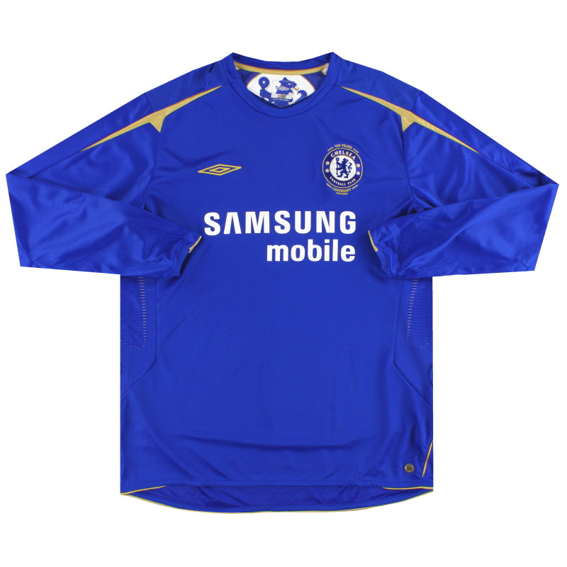 2005-06 Chelsea Umbro Centenary Home Shirt L/S *Mint* XL Football Shirt