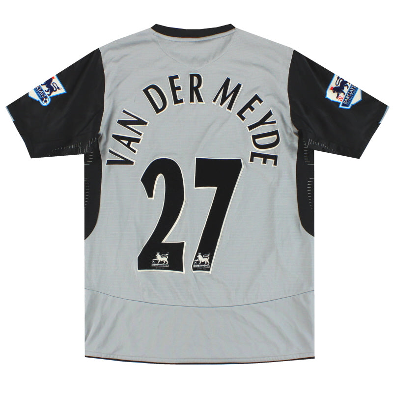 2005-06 Everton Umbro Away Shirt van der Meyde #27 XL.Boys Football Shirt