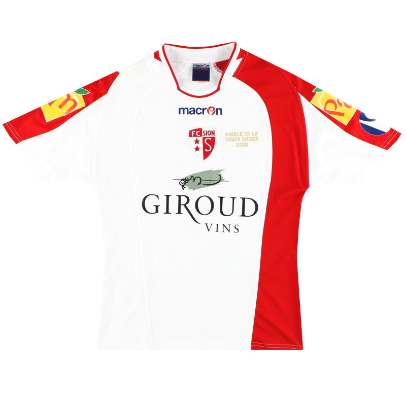 2005-06 FC Sion Macron 'Finale' Home Shirt XL Football Shirt
