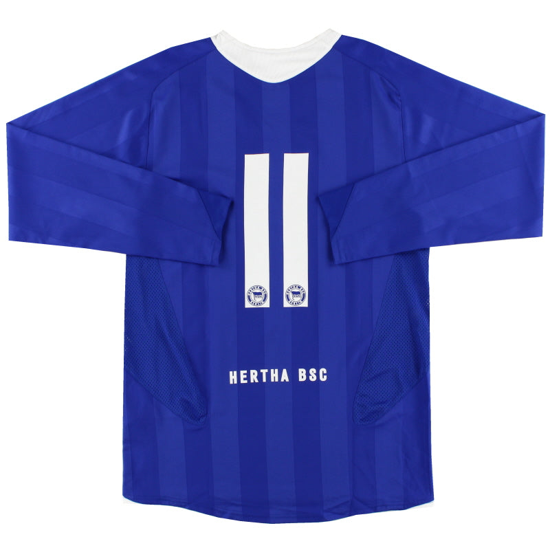 2005-06 Hertha Berlin Player Issue Home Shirt #11 L/S M Football Shirt