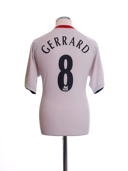 2005-06 Liverpool Away Shirt Gerrard #8 M Football Shirt