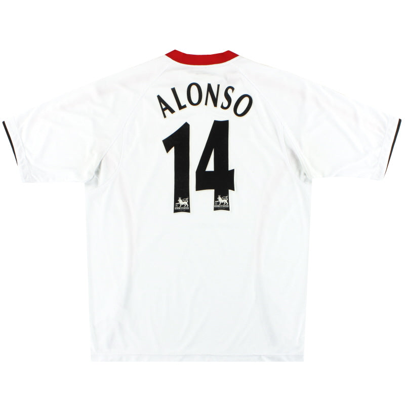 2005-06 Liverpool Reebok Away Shirt Alonso #14 M Football Shirt