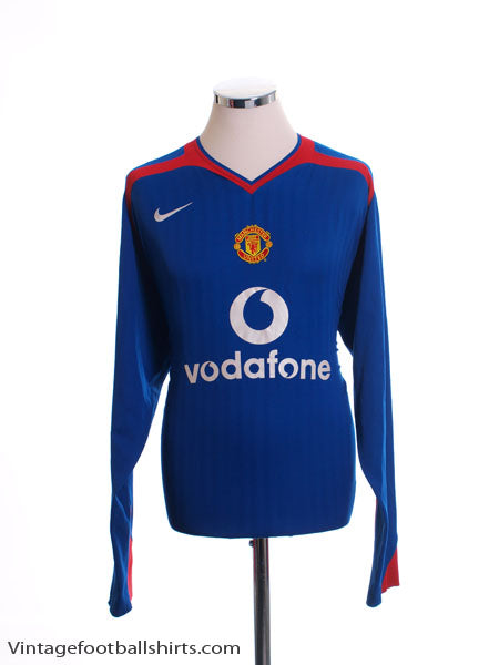 2005-06 Manchester United Away Shirt L/S XL Football Shirt