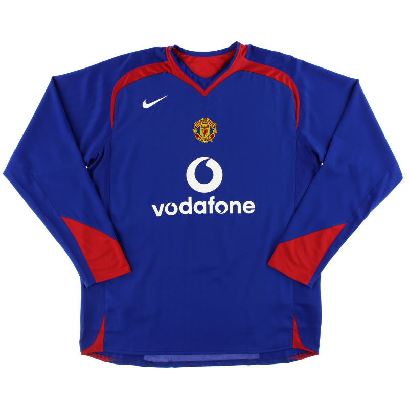 2005-06 Manchester United Nike Away Shirt L/S *Mint* L Football Shirt
