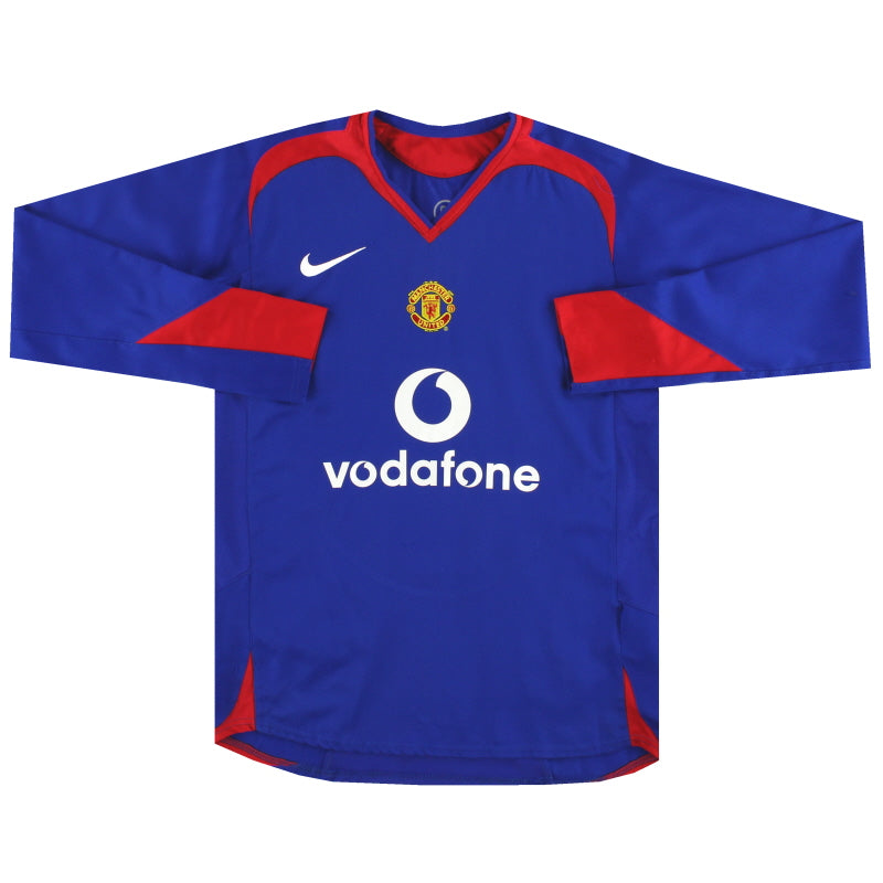 2005-06 Manchester United Nike Away Shirt L/S M.Boys Football Shirt