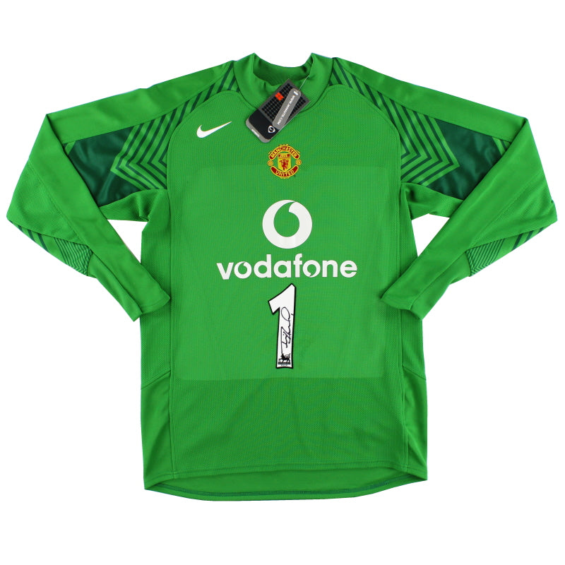 2005-06 Manchester United Signed Nike Goalkeeper Shirt #1 *w/tags* M Football Shirt