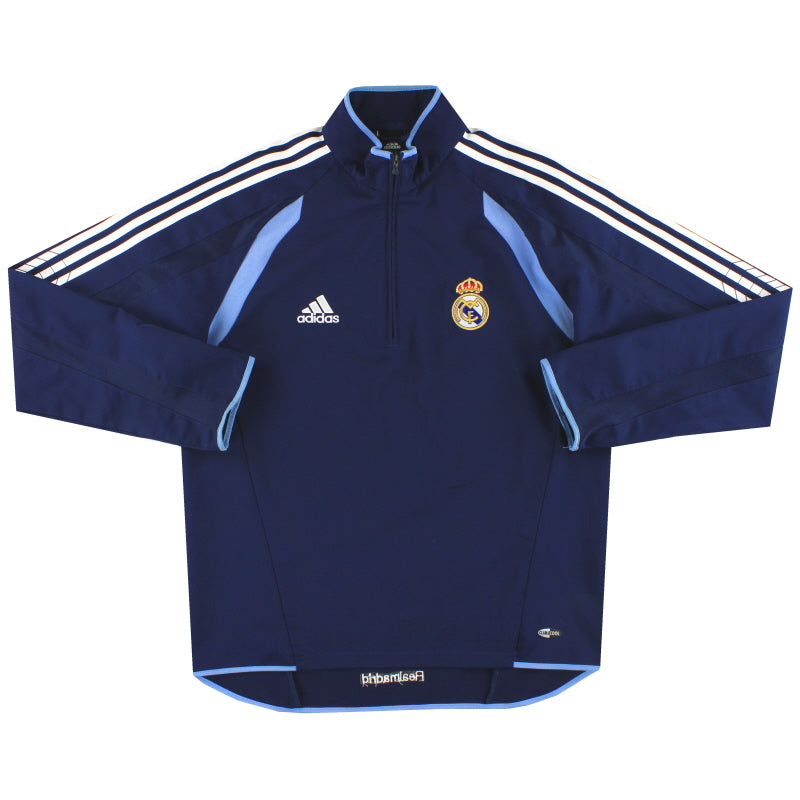 2005-06 Real Madrid adidas ClimaCool 1/2 Zip Top M Football Shirt
