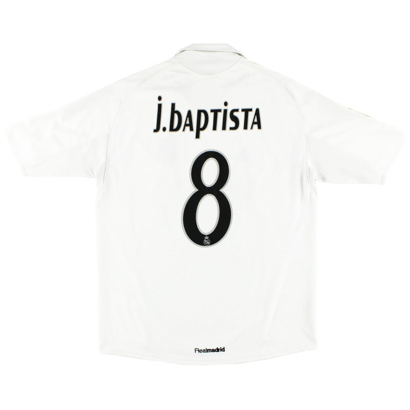 2005-06 Real Madrid Home Shirt J.Baptista #8 XL Football Shirt
