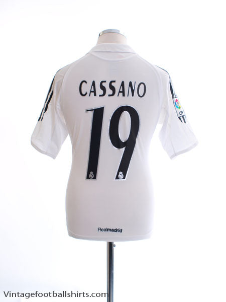 2005-06 Real Madrid Home Shirt Cassano #19 XL.Boys Football Shirt