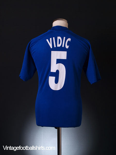 2005-06 Serbia and Montenegro Home Shirt Vidic #5 XL Football Shirt