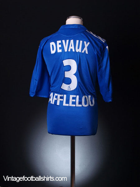 2005-06 Strasbourg Match Issue Home Shirt Devaux #3 XL Football Shirt