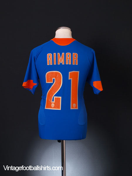2005-06 Valencia Away Shirt Aimar #21 S Football Shirt