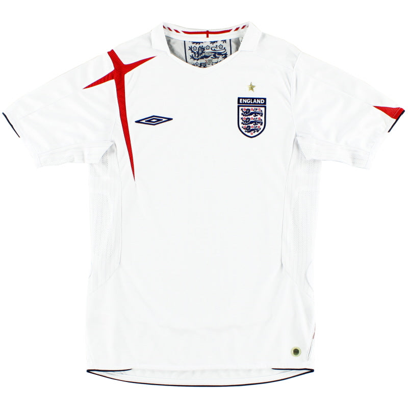 2005-07 England Umbro Home Shirt L Football Shirt