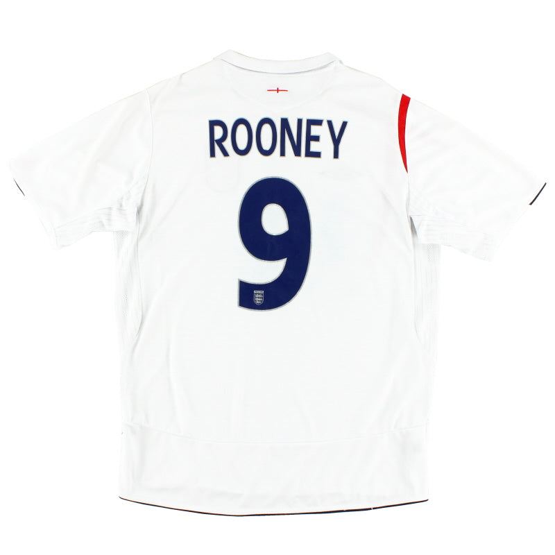 2005-07 England Umbro Home Shirt Rooney #9 M Football Shirt