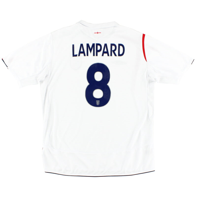 2005-07 England Umbro Home Shirt Lampard #8 M Football Shirt