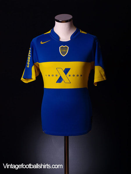 2005 Boca Juniors Centenary Home Shirt M Football Shirt