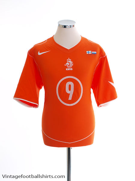 2005 Holland 'v Finland' Player Issue Home Shirt #9 *Mint* XL Football Shirt