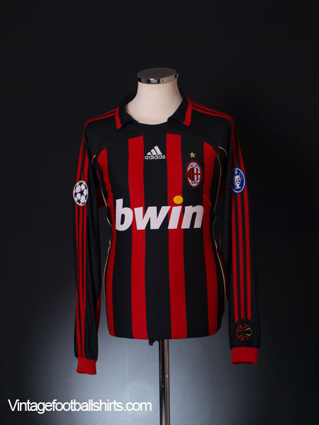 2006-07 AC Milan Champions League Home Shirt L/S L Football Shirt