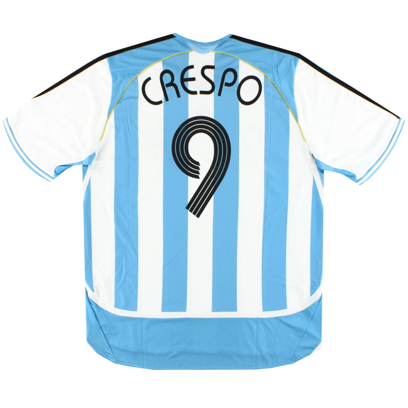 2006-07 Argentina adidas Home Shirt Crespo #9 *As New* XL Football Shirt
