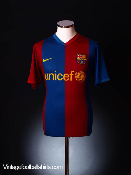 2006-07 Barcelona Home Shirt L.Boys Football Shirt