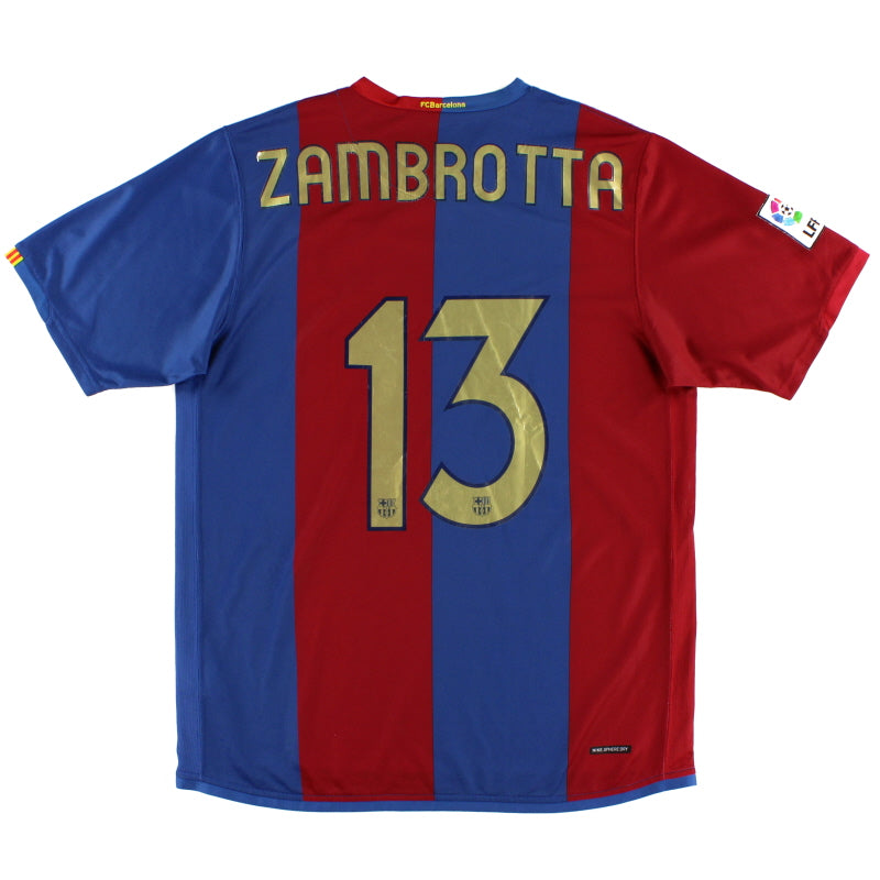 2006-07 Barcelona Home Shirt Zambrotta #13 L Football Shirt