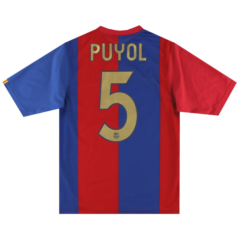 2006-07 Barcelona Nike Basic Home Shirt Puyol #5 S Football Shirt